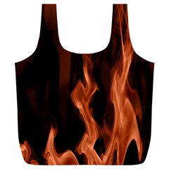 Smoke Flame Abstract Orange Red Full Print Recycle Bag (xl) by HermanTelo