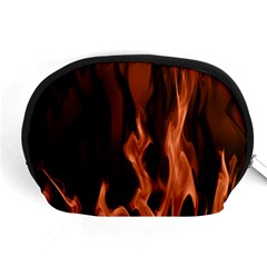 Smoke Flame Abstract Orange Red Accessory Pouch (medium)