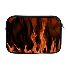 Smoke Flame Abstract Orange Red Apple Macbook Pro 17  Zipper Case by HermanTelo