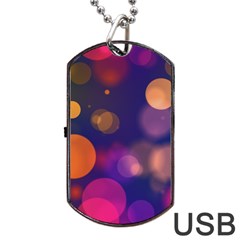 Seamless Pattern Design Tiling Dog Tag Usb Flash (one Side) by HermanTelo