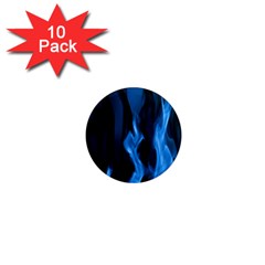 Smoke Flame Abstract Blue 1  Mini Magnet (10 Pack)  by HermanTelo