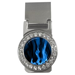 Smoke Flame Abstract Blue Money Clips (cz)  by HermanTelo