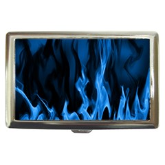 Smoke Flame Abstract Blue Cigarette Money Case