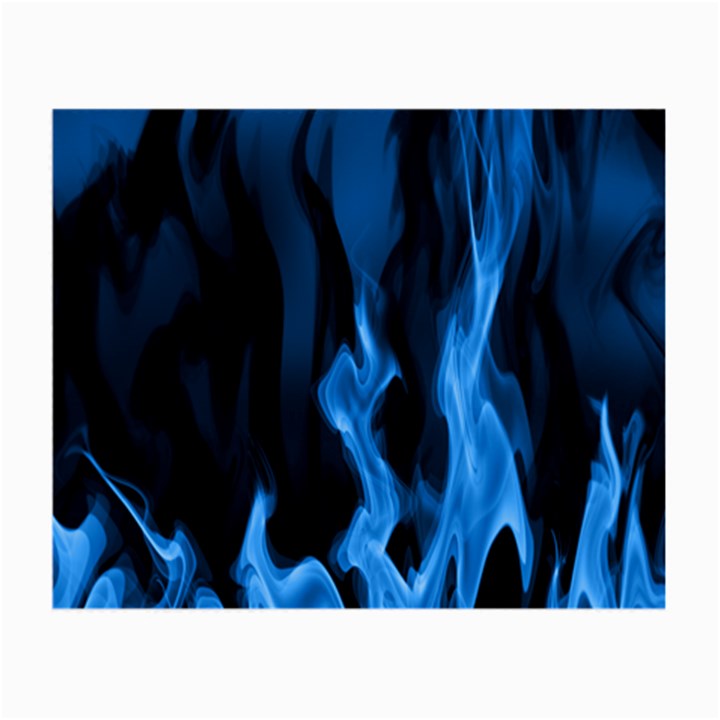 Smoke Flame Abstract Blue Small Glasses Cloth (2-Side)