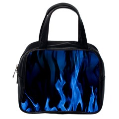 Smoke Flame Abstract Blue Classic Handbag (one Side) by HermanTelo