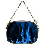 Smoke Flame Abstract Blue Chain Purse (One Side) Front