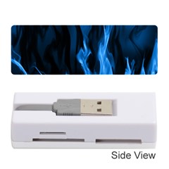 Smoke Flame Abstract Blue Memory Card Reader (stick)