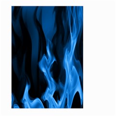 Smoke Flame Abstract Blue Large Garden Flag (two Sides)