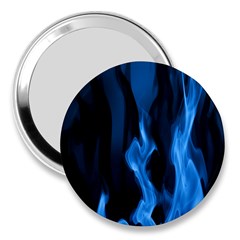 Smoke Flame Abstract Blue 3  Handbag Mirrors