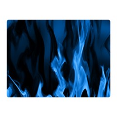 Smoke Flame Abstract Blue Double Sided Flano Blanket (mini) 