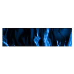 Smoke Flame Abstract Blue Satin Scarf (oblong) by HermanTelo