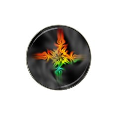 Smoke Rainbow Abstract Fractal Hat Clip Ball Marker (4 Pack)