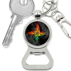 Smoke Rainbow Abstract Fractal Bottle Opener Key Chains