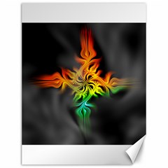 Smoke Rainbow Abstract Fractal Canvas 12  X 16 