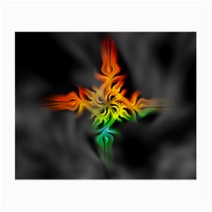 Smoke Rainbow Abstract Fractal Small Glasses Cloth (2-side)