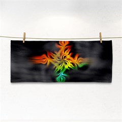 Smoke Rainbow Abstract Fractal Hand Towel