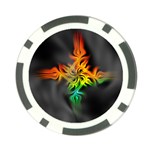 Smoke Rainbow Abstract Fractal Poker Chip Card Guard (10 pack) Front