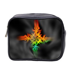 Smoke Rainbow Abstract Fractal Mini Toiletries Bag (two Sides)