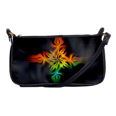 Smoke Rainbow Abstract Fractal Shoulder Clutch Bag