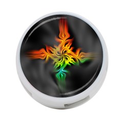 Smoke Rainbow Abstract Fractal 4-port Usb Hub (one Side)