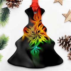 Smoke Rainbow Abstract Fractal Ornament (christmas Tree) 