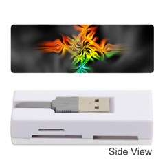 Smoke Rainbow Abstract Fractal Memory Card Reader (stick) by HermanTelo