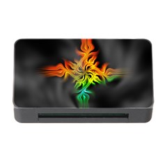 Smoke Rainbow Abstract Fractal Memory Card Reader With Cf by HermanTelo