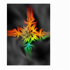 Smoke Rainbow Abstract Fractal Large Garden Flag (two Sides)