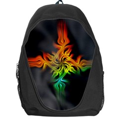 Smoke Rainbow Abstract Fractal Backpack Bag