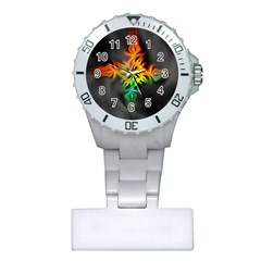 Smoke Rainbow Abstract Fractal Plastic Nurses Watch by HermanTelo