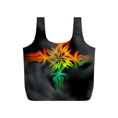 Smoke Rainbow Abstract Fractal Full Print Recycle Bag (s) by HermanTelo