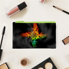 Smoke Rainbow Abstract Fractal Cosmetic Bag (xs)