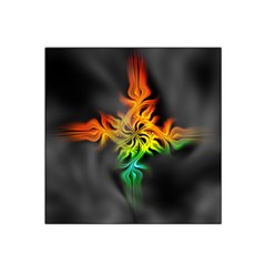 Smoke Rainbow Abstract Fractal Satin Bandana Scarf by HermanTelo