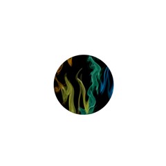 Smoke Rainbow Colors Colorful Fire 1  Mini Magnets by HermanTelo