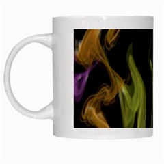 Smoke Rainbow Colors Colorful Fire White Mugs by HermanTelo