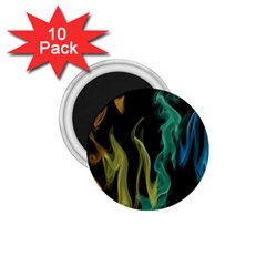 Smoke Rainbow Colors Colorful Fire 1 75  Magnets (10 Pack)  by HermanTelo