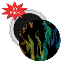 Smoke Rainbow Colors Colorful Fire 2 25  Magnets (10 Pack)  by HermanTelo