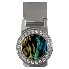 Smoke Rainbow Colors Colorful Fire Money Clips (cz)  by HermanTelo