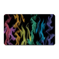 Smoke Rainbow Colors Colorful Fire Magnet (rectangular) by HermanTelo