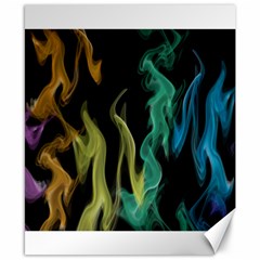 Smoke Rainbow Colors Colorful Fire Canvas 8  X 10  by HermanTelo