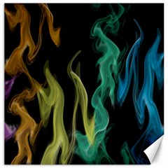 Smoke Rainbow Colors Colorful Fire Canvas 16  X 16 