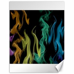 Smoke Rainbow Colors Colorful Fire Canvas 18  X 24 