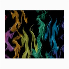 Smoke Rainbow Colors Colorful Fire Small Glasses Cloth (2-side)