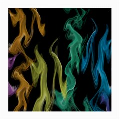 Smoke Rainbow Colors Colorful Fire Medium Glasses Cloth