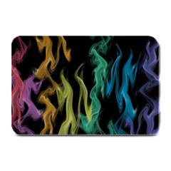 Smoke Rainbow Colors Colorful Fire Plate Mats by HermanTelo