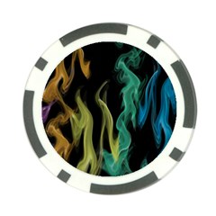 Smoke Rainbow Colors Colorful Fire Poker Chip Card Guard