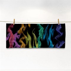 Smoke Rainbow Colors Colorful Fire Hand Towel