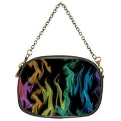 Smoke Rainbow Colors Colorful Fire Chain Purse (two Sides)