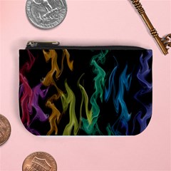 Smoke Rainbow Colors Colorful Fire Mini Coin Purse