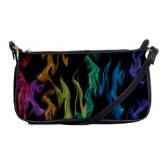 Smoke Rainbow Colors Colorful Fire Shoulder Clutch Bag